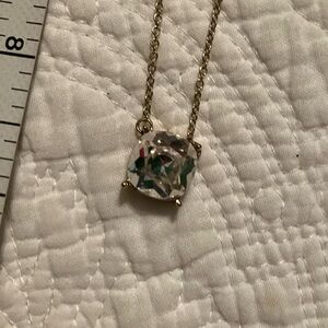 Elegant Gold Necklace with Crystal Pendant